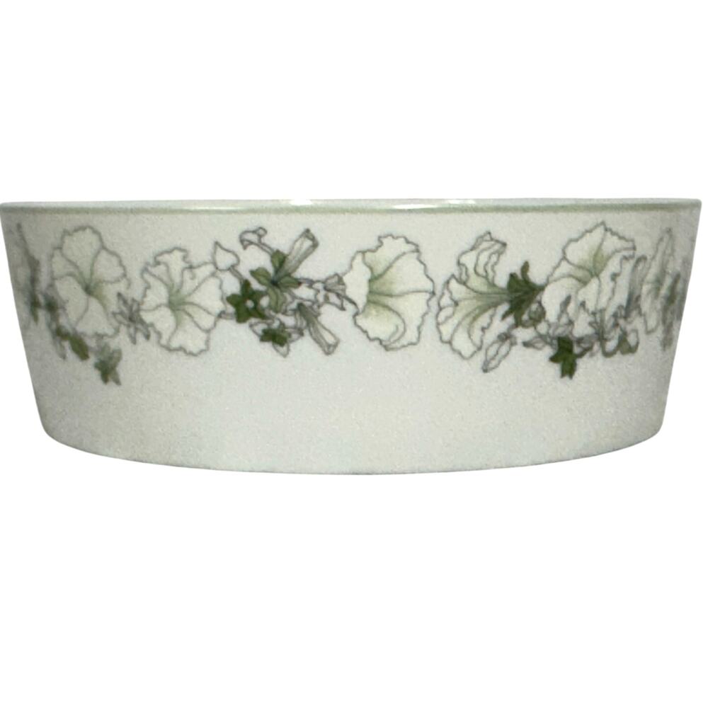 Watercolors Block Spal Portugal 'White Petunias' Cereal/Salad Bowls-Set of 2